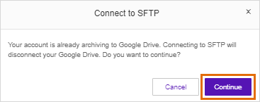 Connect to SFTP - Continue