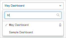 Type the name of the Dashboard you are looking for in the search box.