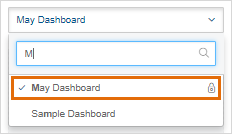 Click the Dashboard that needs to be opened from the search result/s.