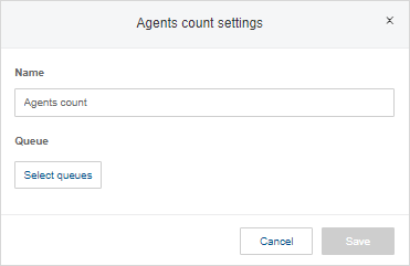 Agent count settings