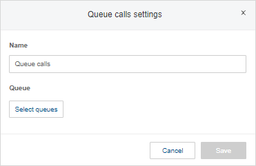 Queue calls settings